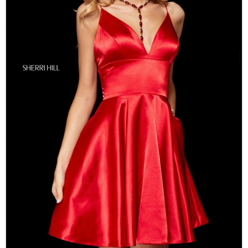 Sherri Hill 52291 - Wine, Size 6 - worn once